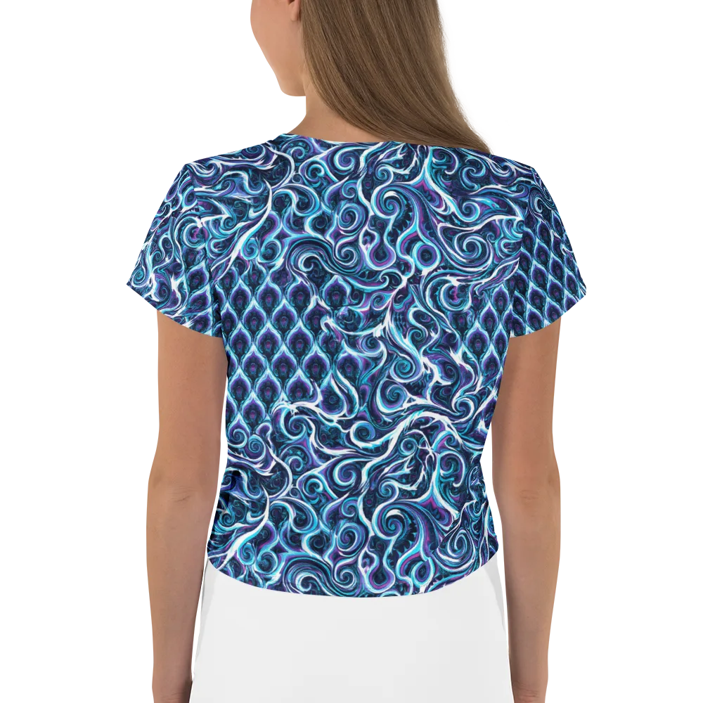 Midnight Whirlpool on Crop Tee — Back