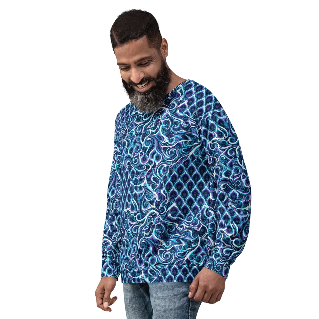 Midnight Whirlpool on Sweatshirt — Left Front