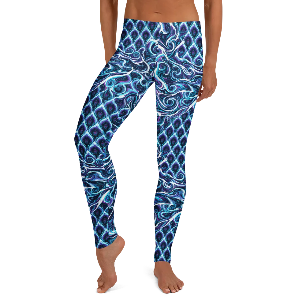 Midnight Whirlpool on Leggings — Front