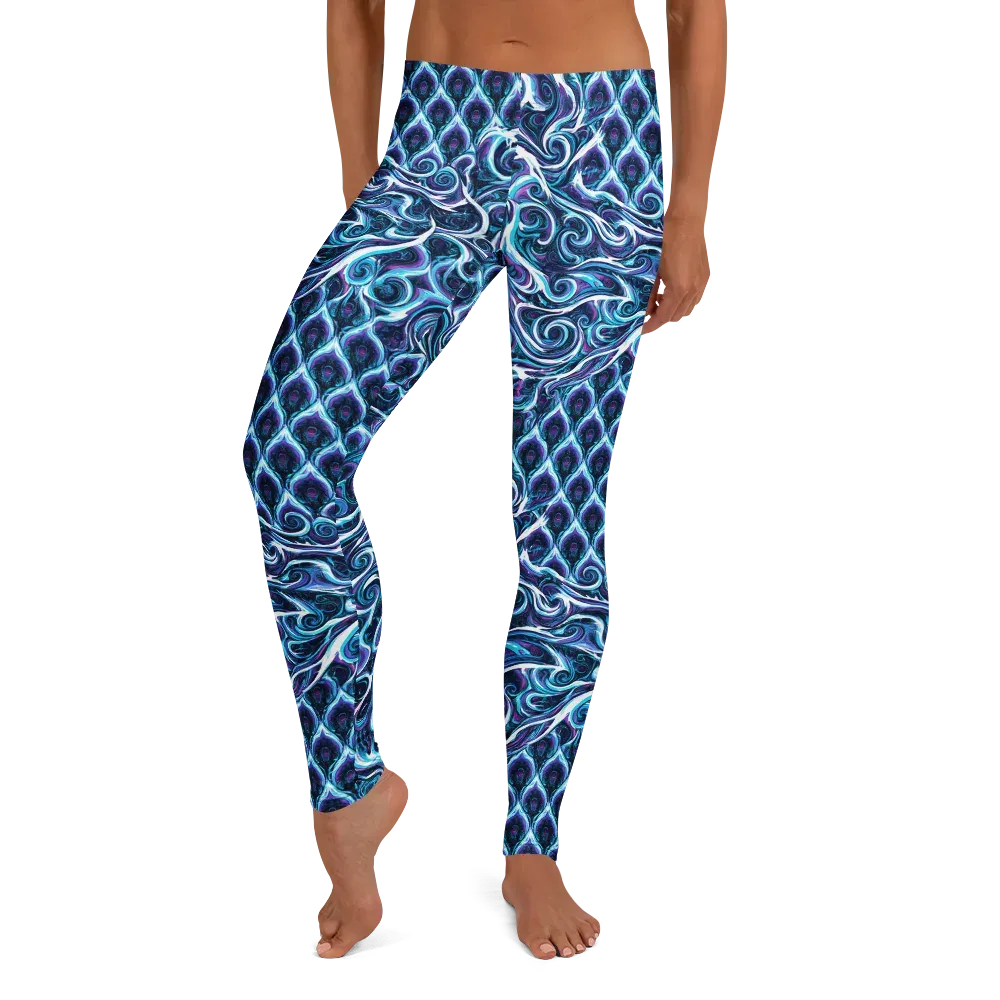 Midnight Whirlpool on Leggings — Front