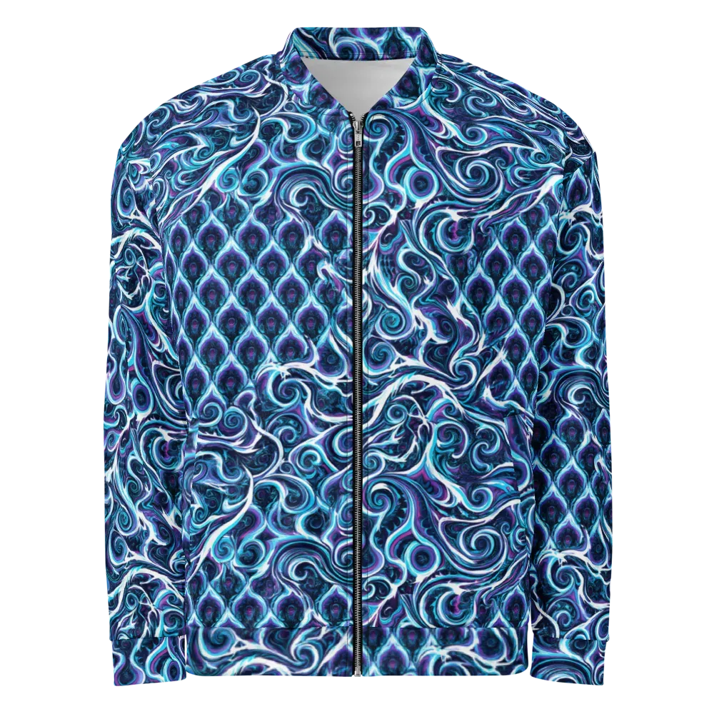 Midnight Whirlpool on Bomber Jacket — Front
