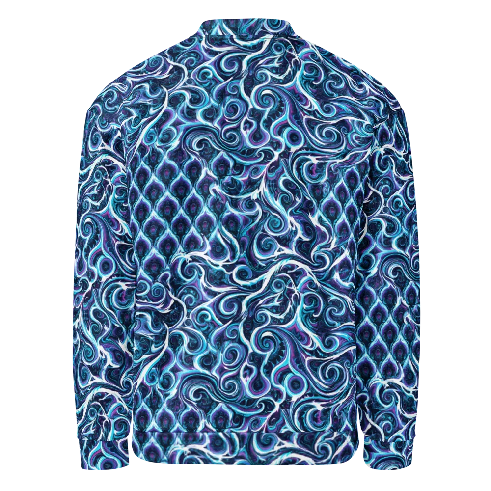 Midnight Whirlpool on Bomber Jacket — Back