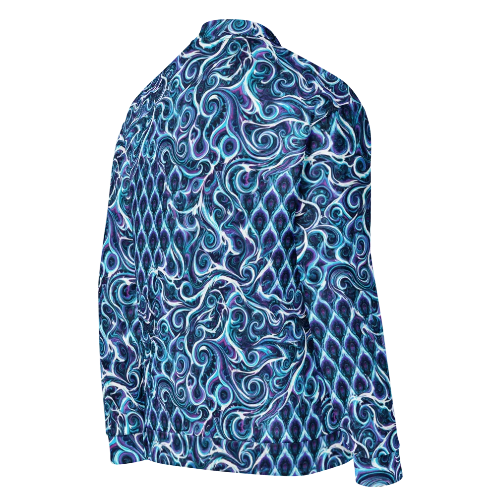 Midnight Whirlpool on Bomber Jacket — Right Back