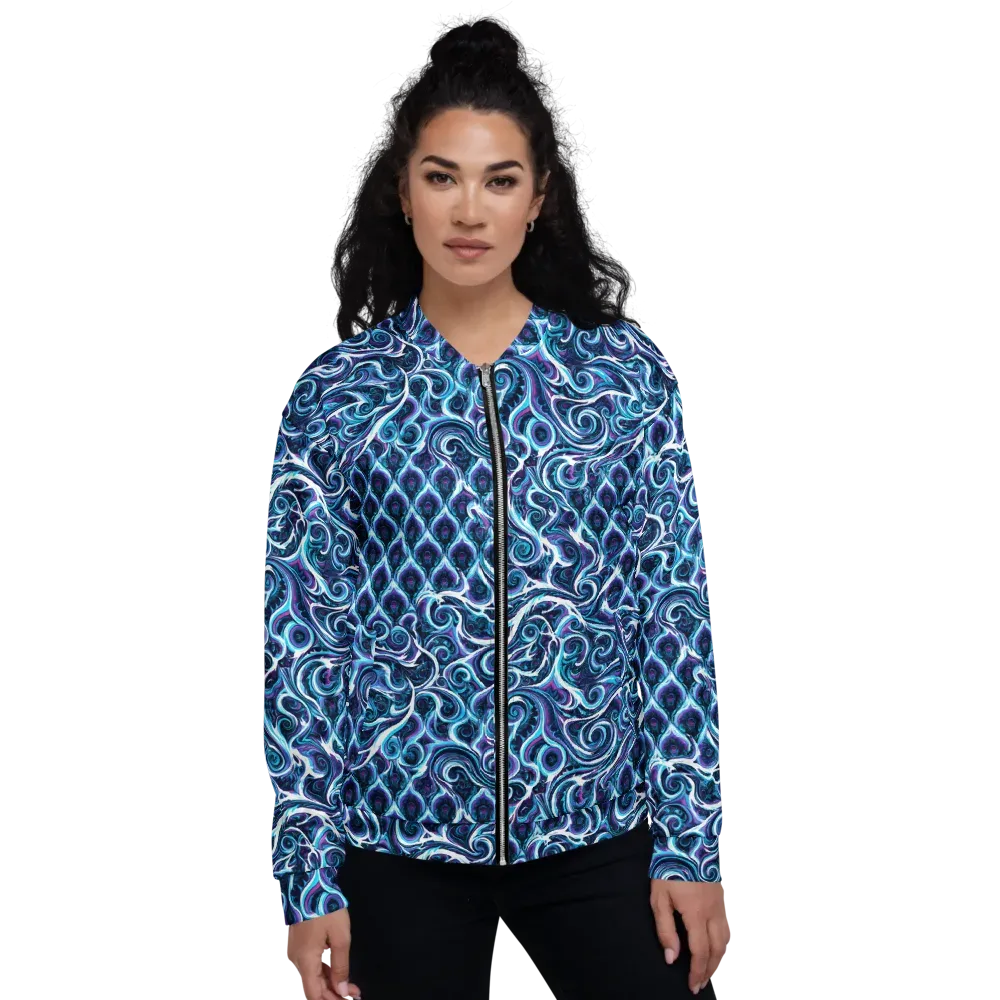 Midnight Whirlpool on Bomber Jacket — Front
