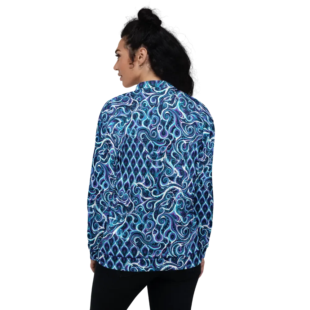 Midnight Whirlpool on Bomber Jacket — Back