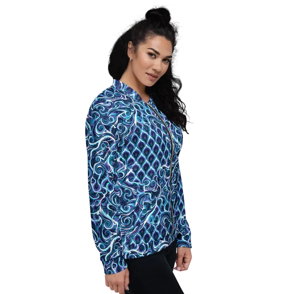 Midnight Whirlpool on Bomber Jacket — Right