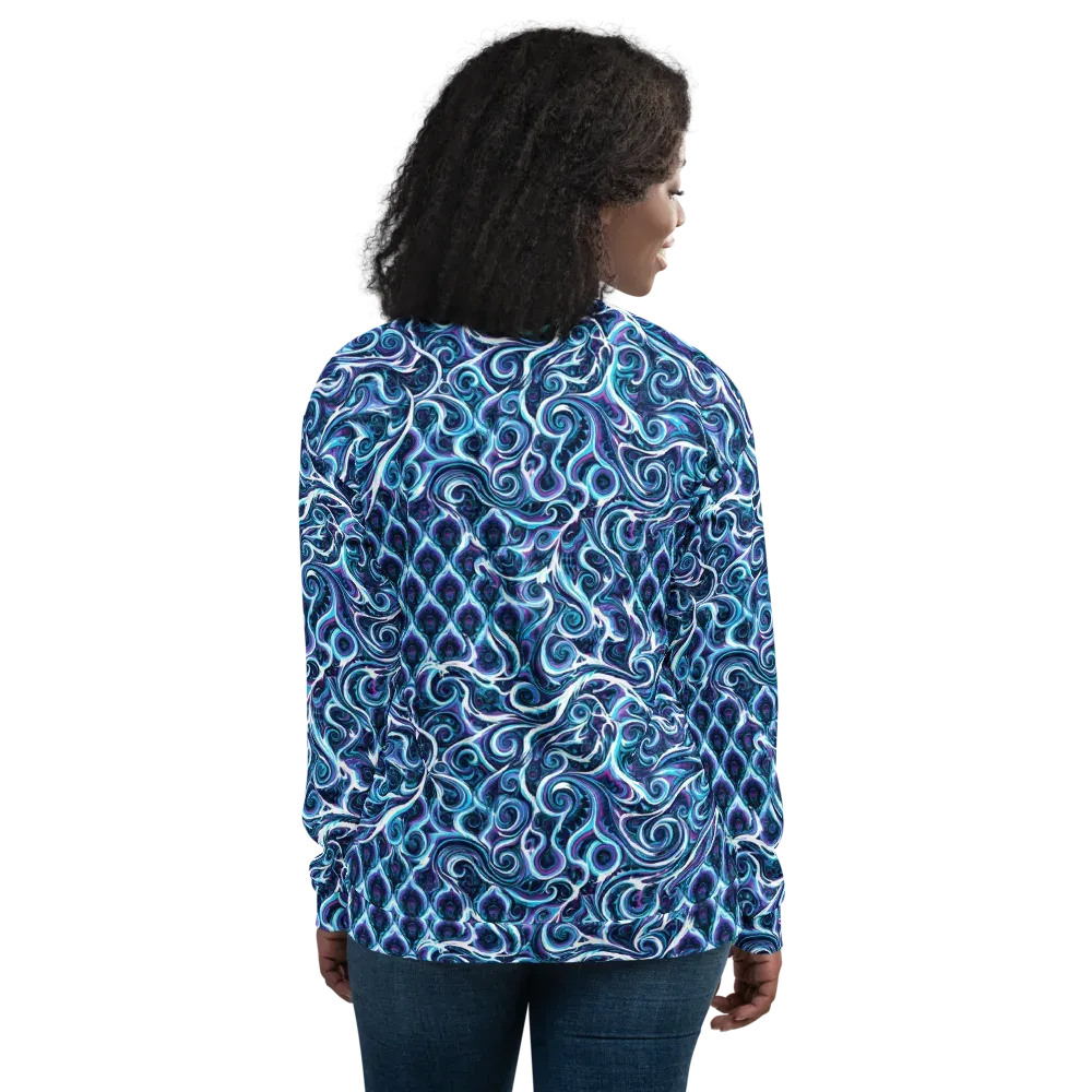 Midnight Whirlpool on Bomber Jacket — Back
