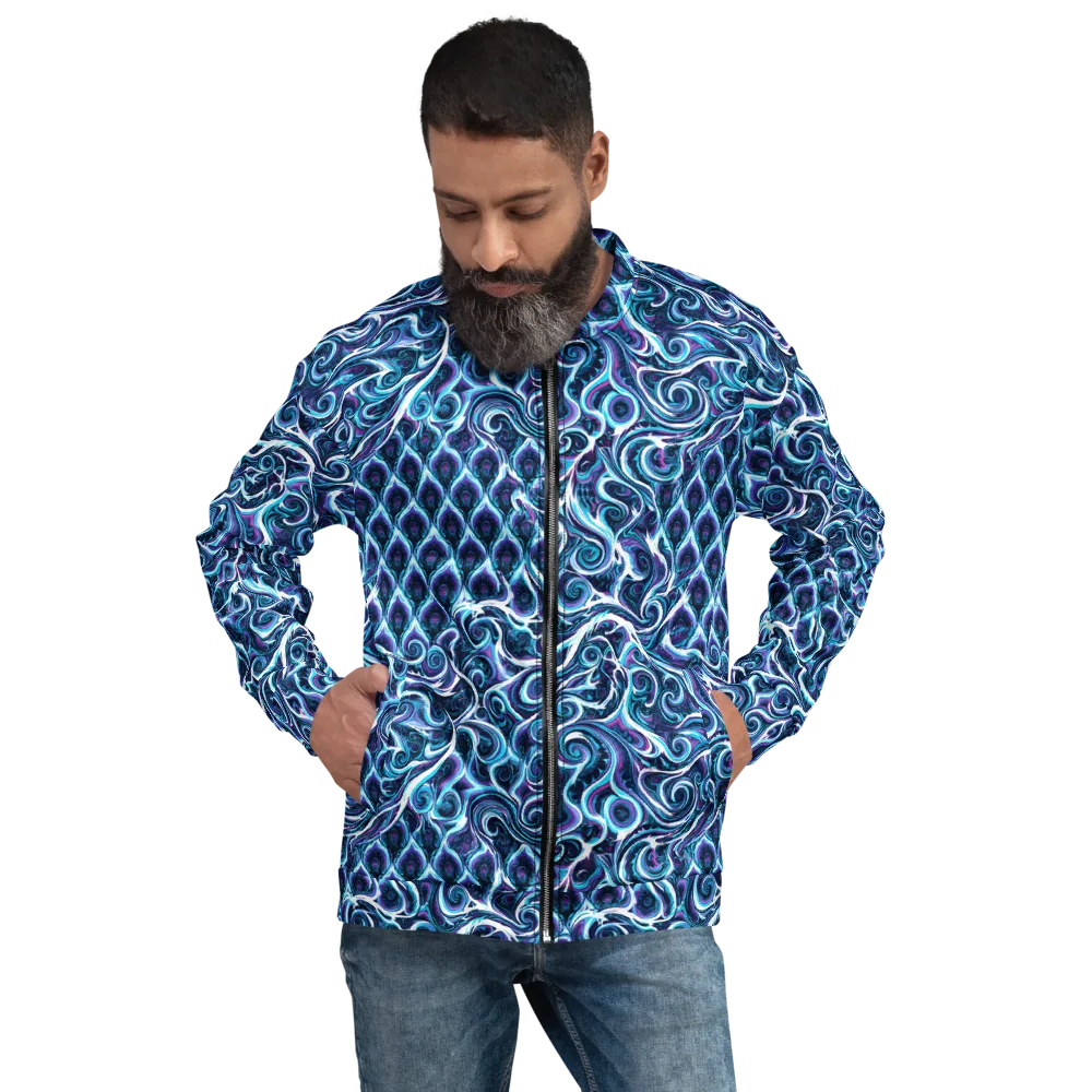 Midnight Whirlpool on Bomber Jacket — Front