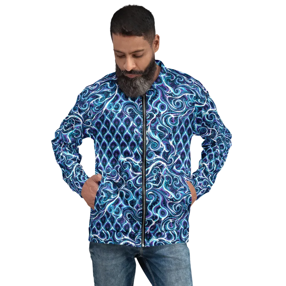 Midnight Whirlpool on Bomber Jacket — Front