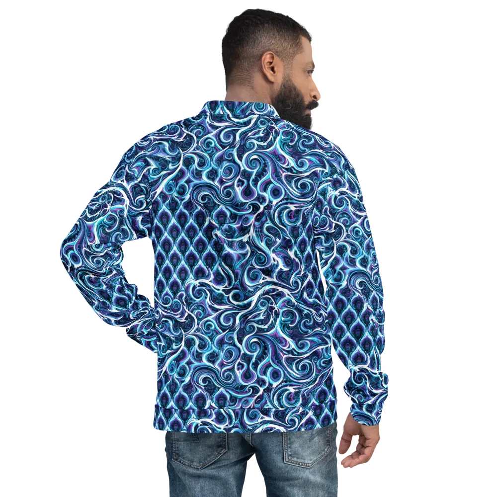Midnight Whirlpool on Bomber Jacket — Back
