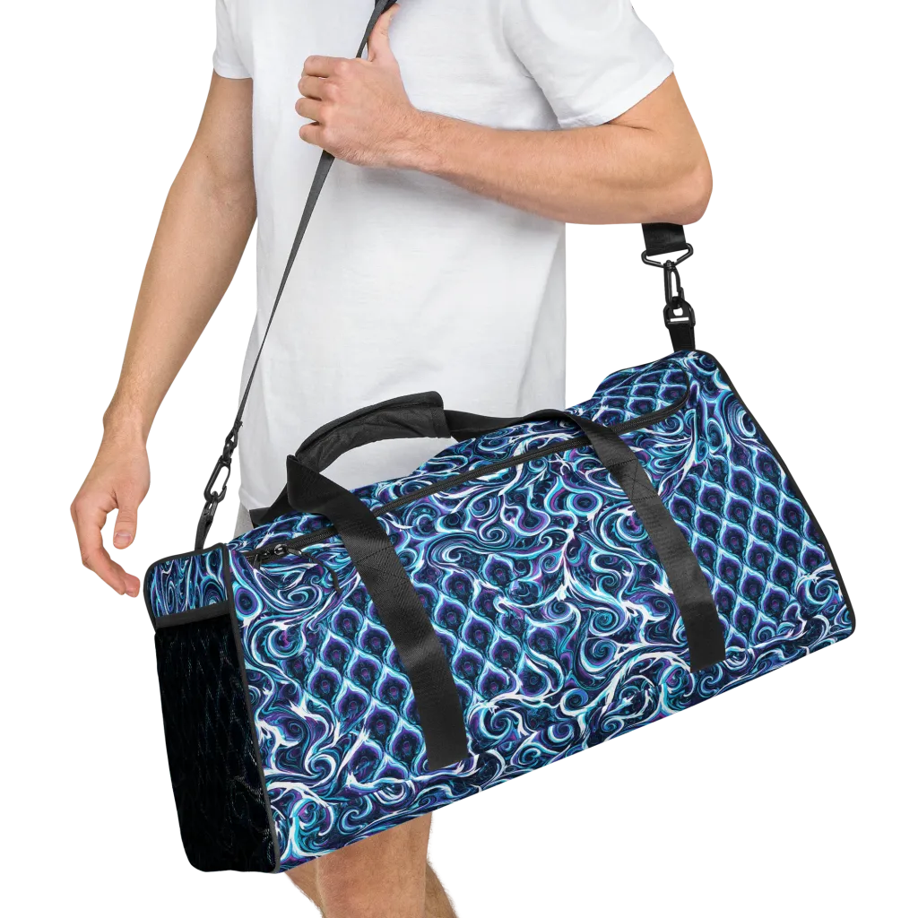 Midnight Whirlpool on Duffle Bag — Right Front