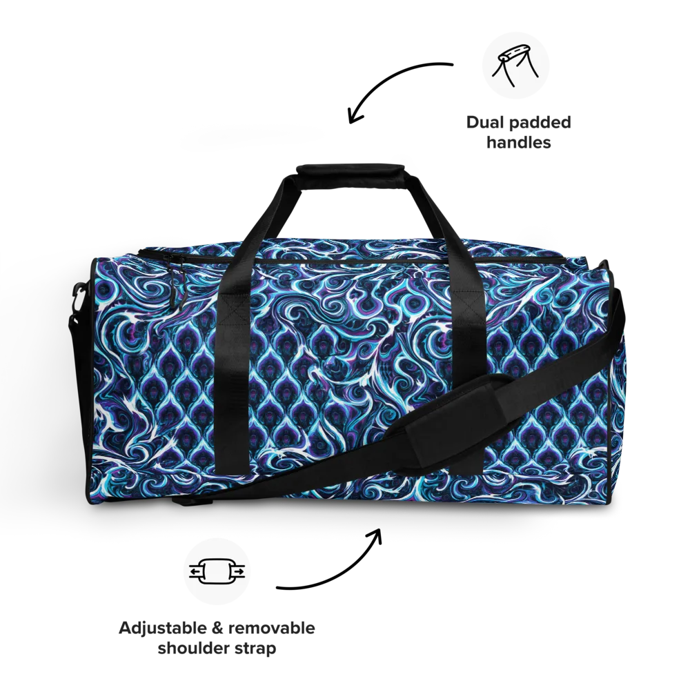 Midnight Whirlpool on Duffle Bag — Front