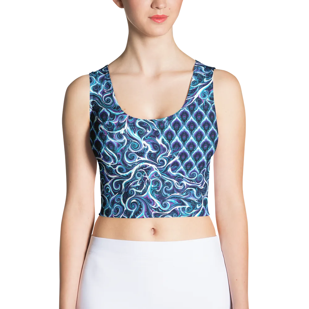 Midnight Whirlpool on Crop Top — Front
