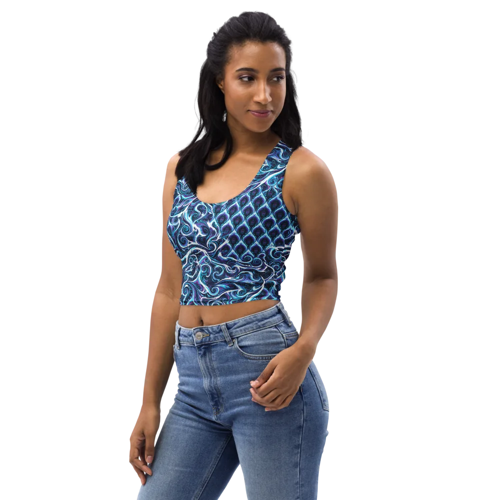 Midnight Whirlpool on Crop Top — Left Front