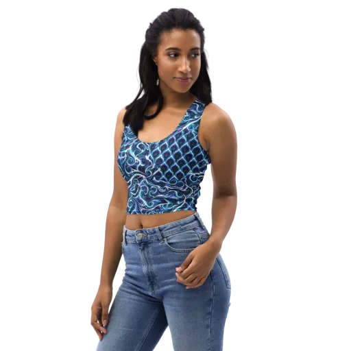 Midnight Whirlpool on a Crop Top