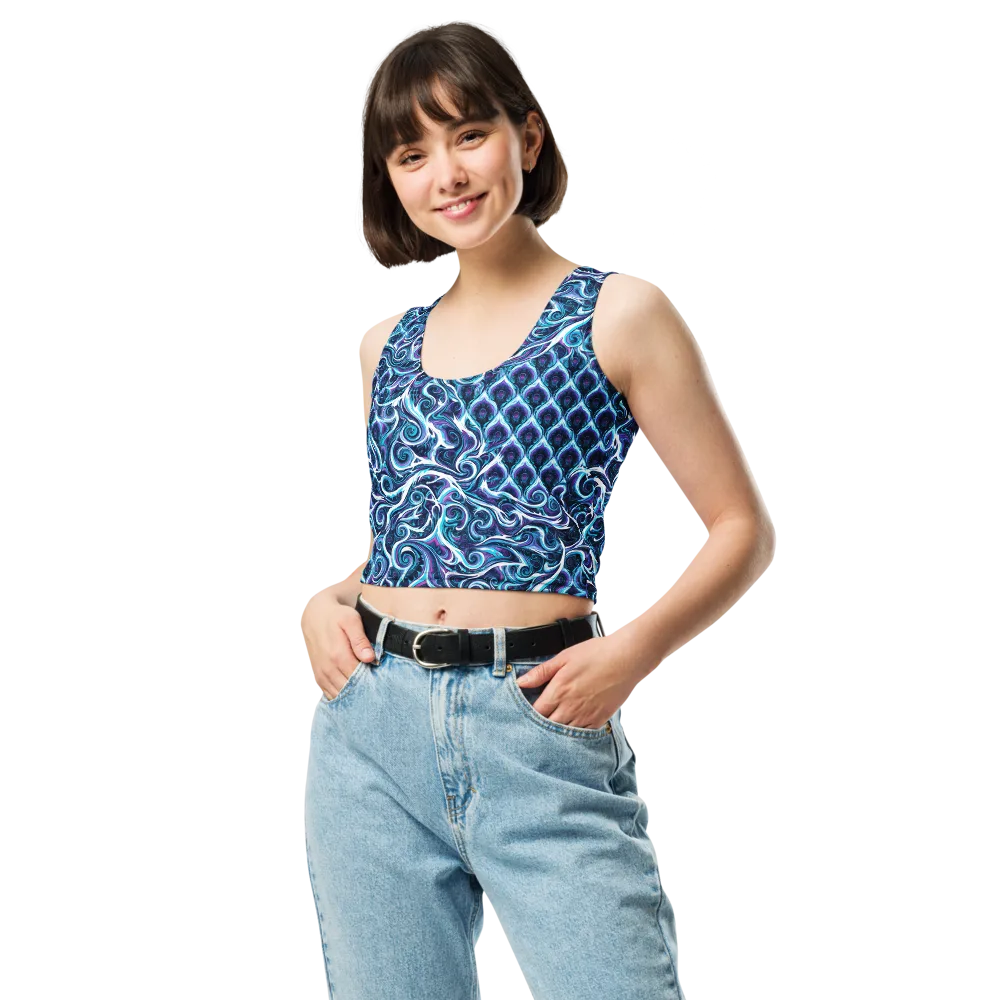 Midnight Whirlpool on Crop Top — Front