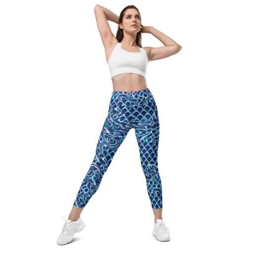 Midnight Whirlpool on a Leggings with Pockets