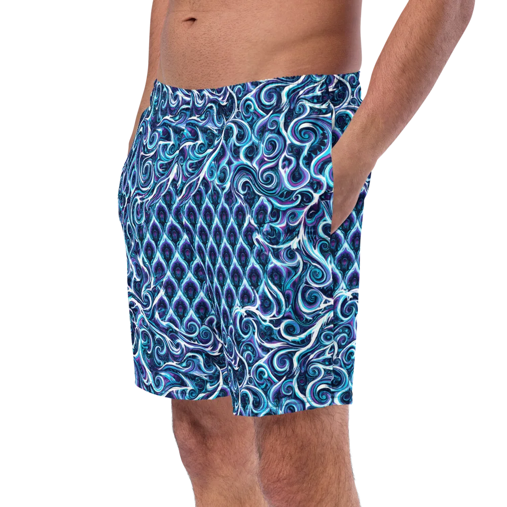 Midnight Whirlpool on Swim Trunks — Left Front