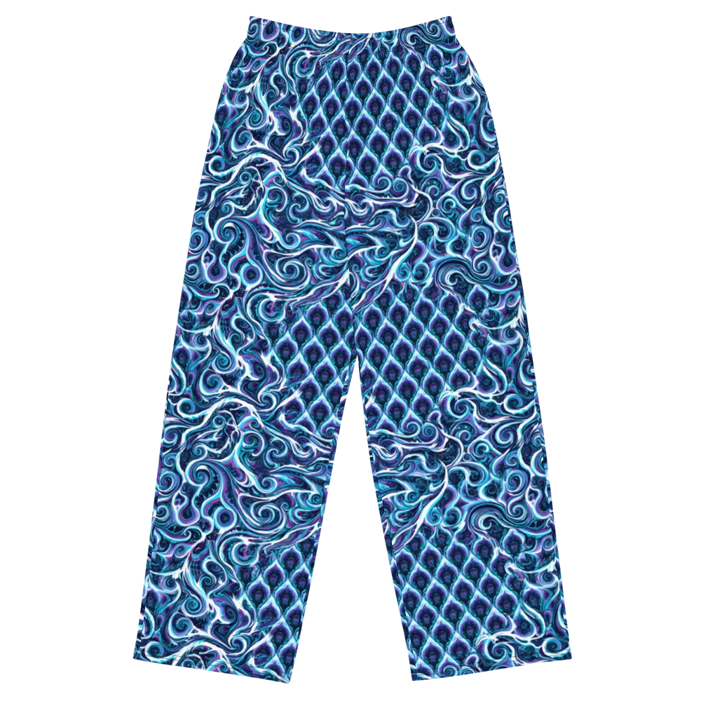 Midnight Whirlpool on Wide-Leg Pants — Front