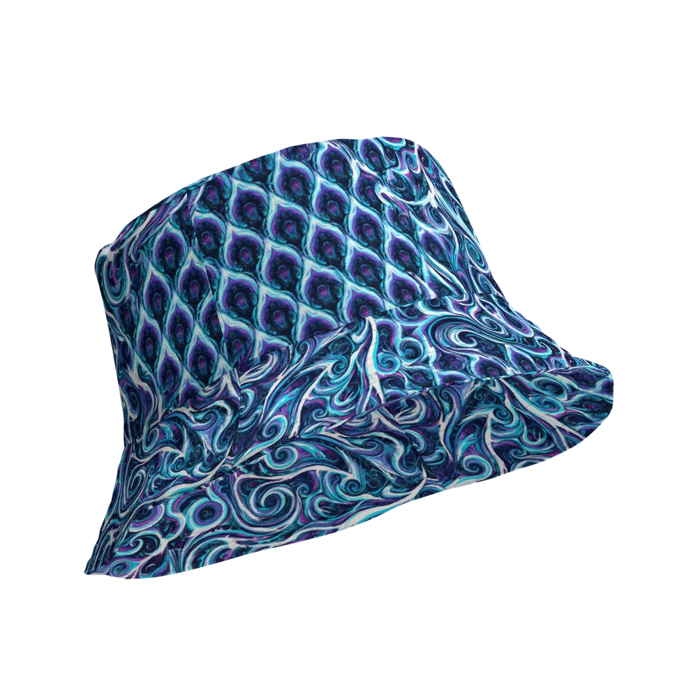 Midnight Whirlpool on Reversible Bucket Hat — Product details Outside