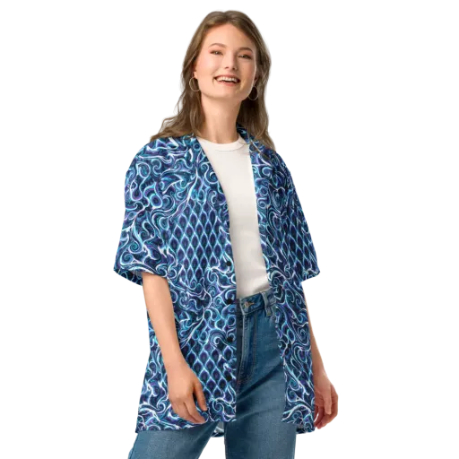 Midnight Whirlpool on a Button Shirt