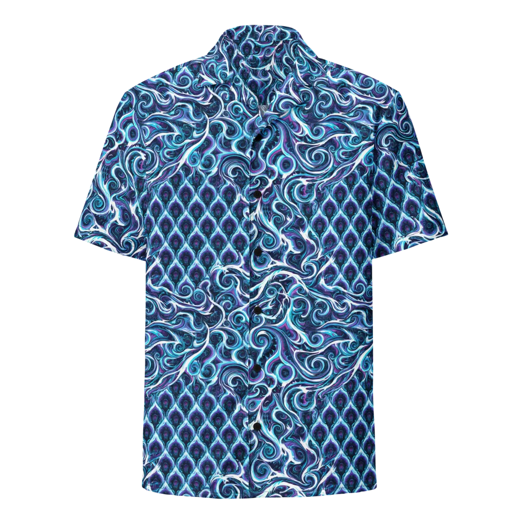 Midnight Whirlpool on Button Shirt — Front
