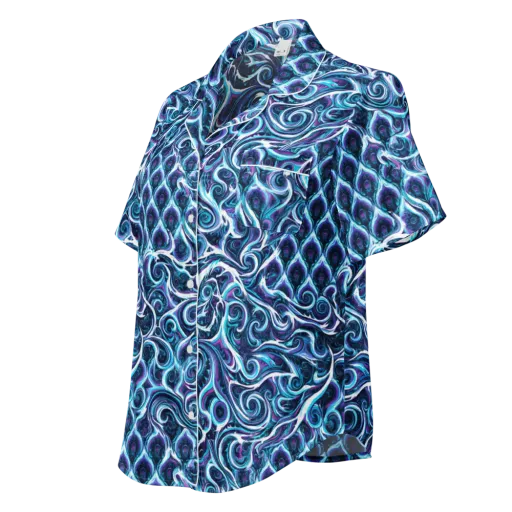 Midnight Whirlpool on a Women's Short Sleeve Pajama Top