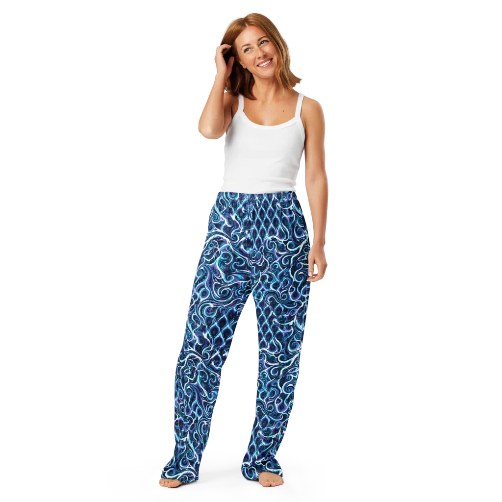 Midnight Whirlpool on Women's Pajama Pants — Front