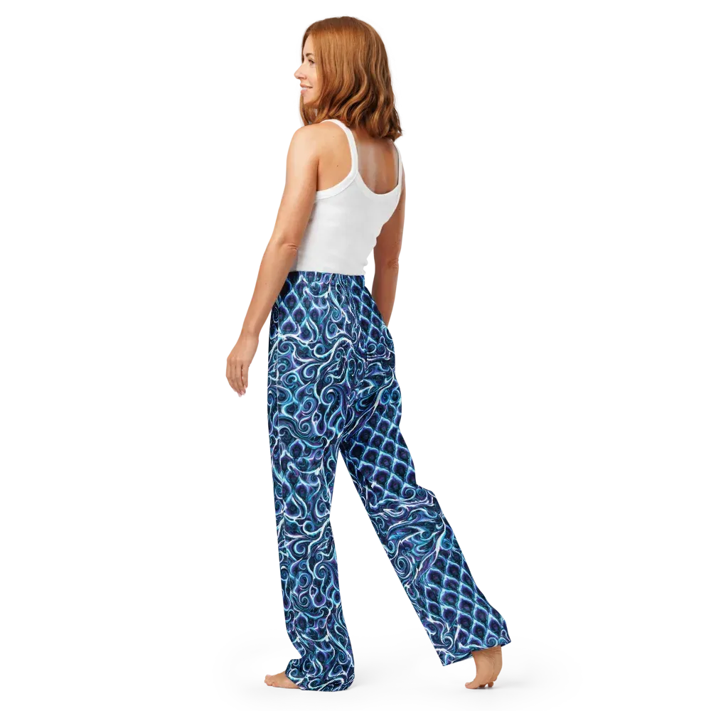 Midnight Whirlpool on Women's Pajama Pants — Back
