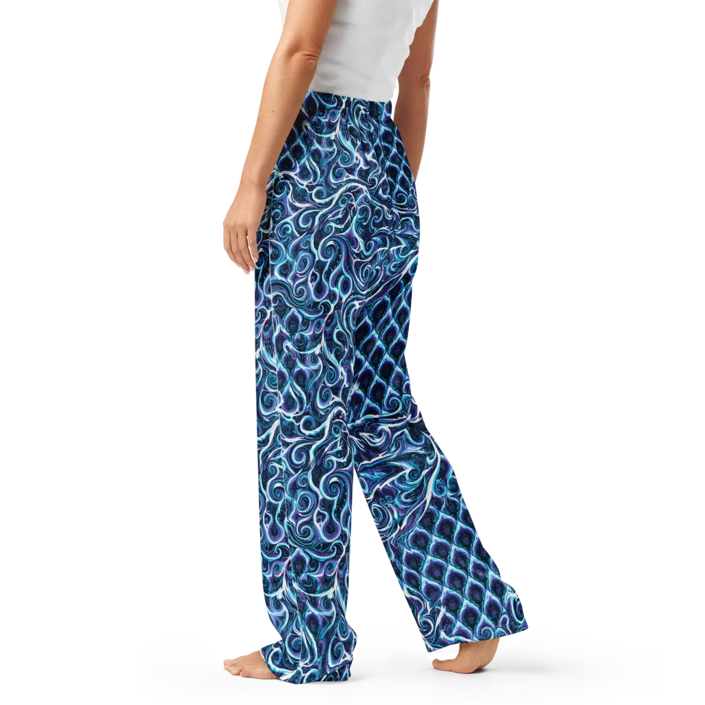 Midnight Whirlpool on Women's Pajama Pants — Left