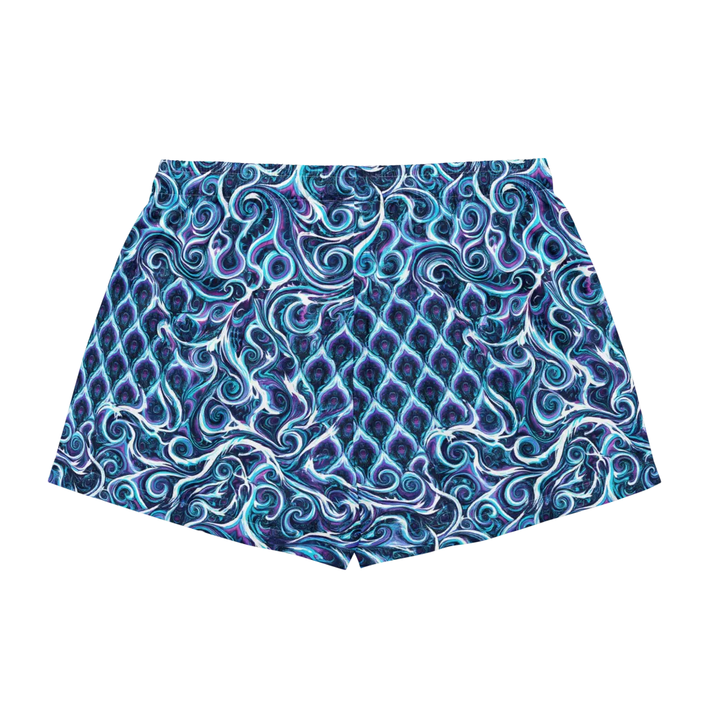 Midnight Whirlpool on Women's Pajama Shorts — Back