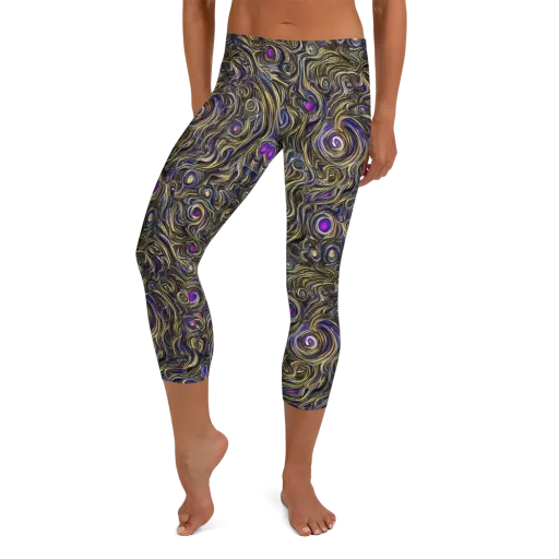 Orbiting Gold on a Capri Leggings