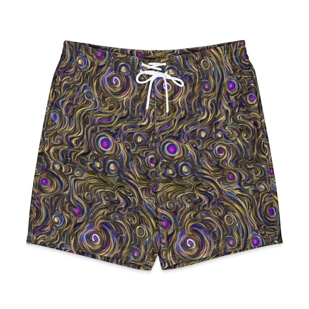 Orbiting Gold on Men's Board Shorts — Front