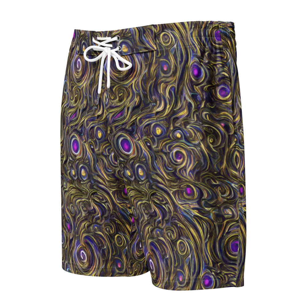 Orbiting Gold on Men's Board Shorts — Front
