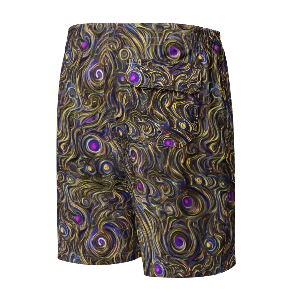 Orbiting Gold on Men's Board Shorts — Back