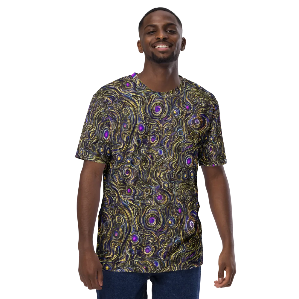 Orbiting Gold on Men's Crew Neck T-Shirt — Front
