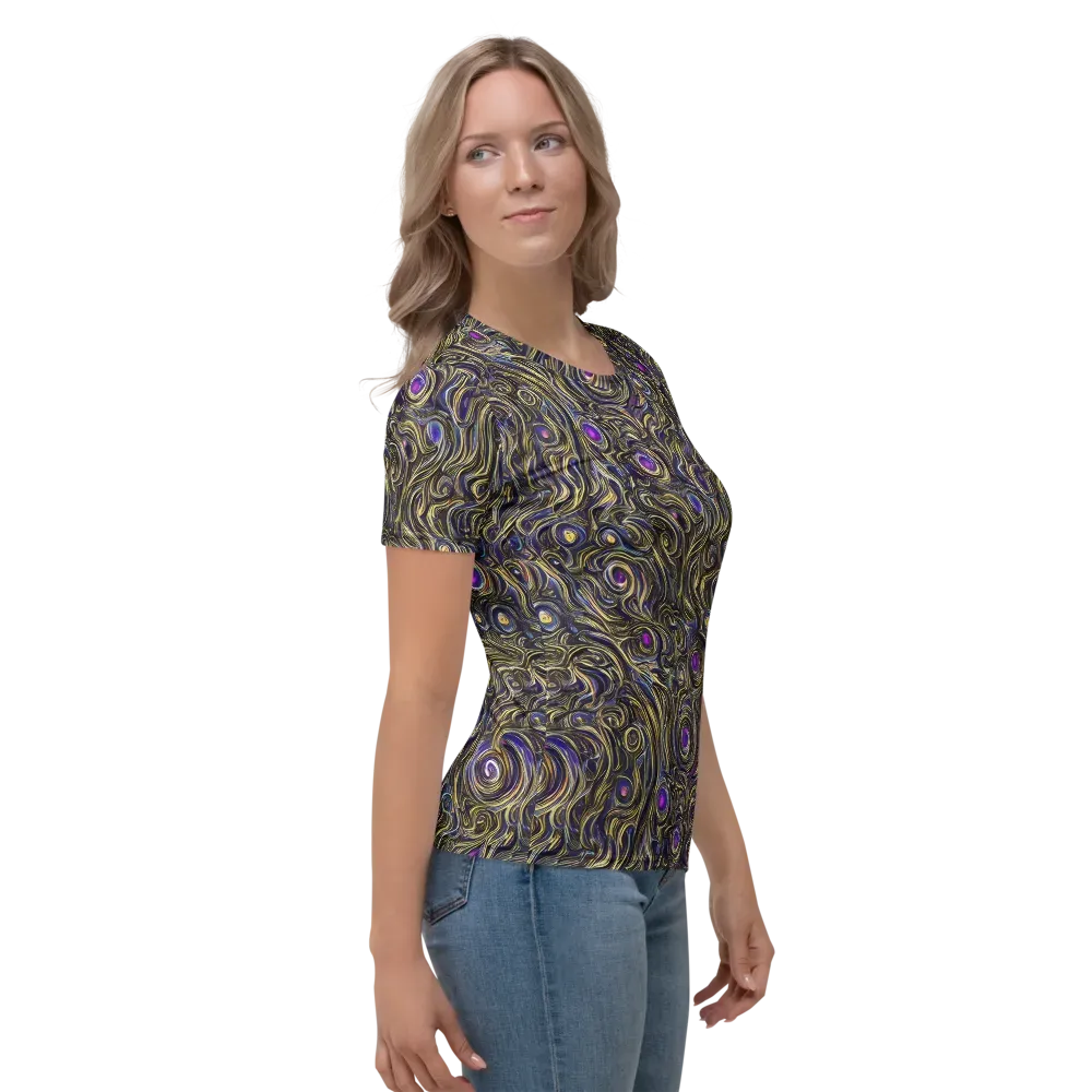 Orbiting Gold on Women's Crew Neck T-Shirt — Right