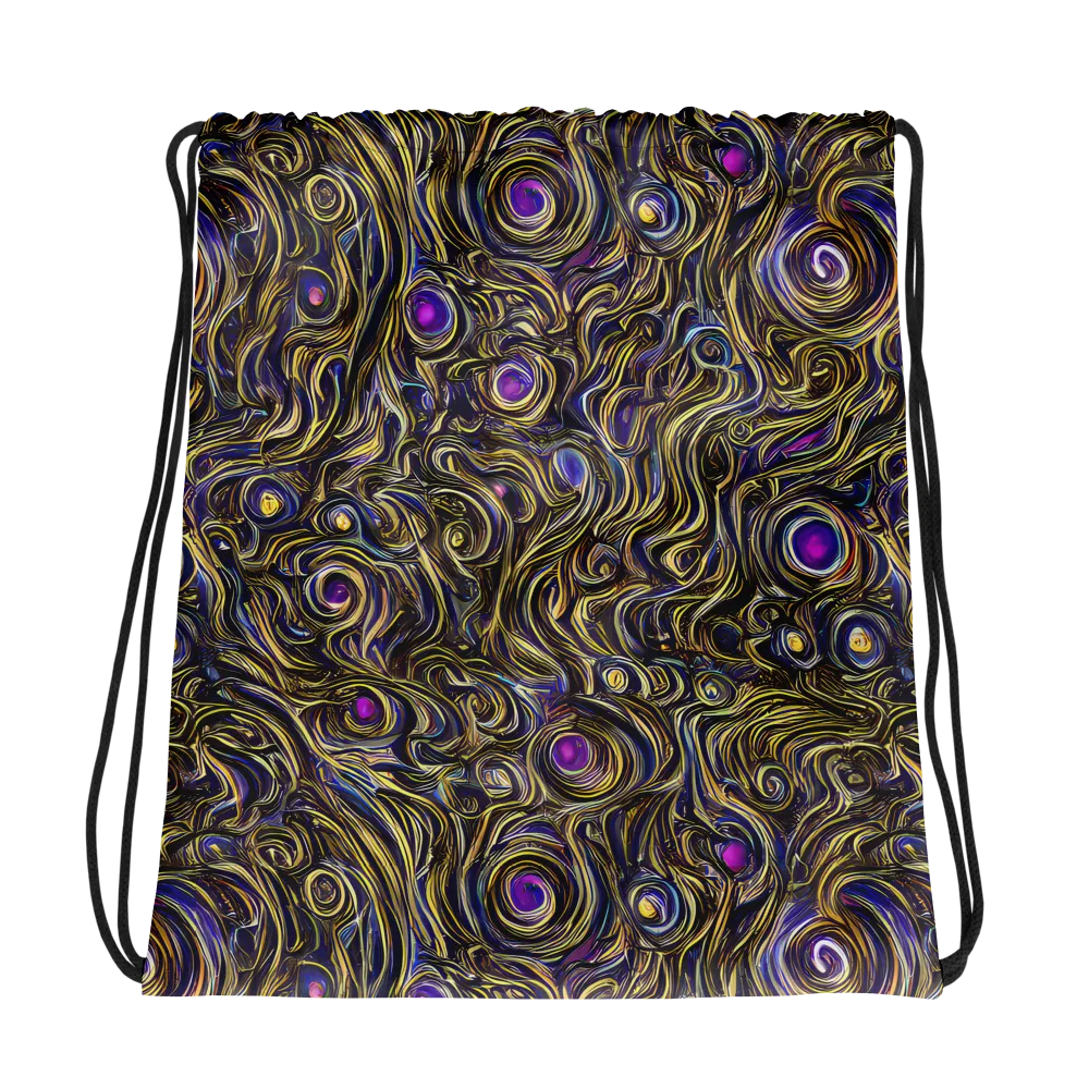 Orbiting Gold on Drawstring Bag — Photo