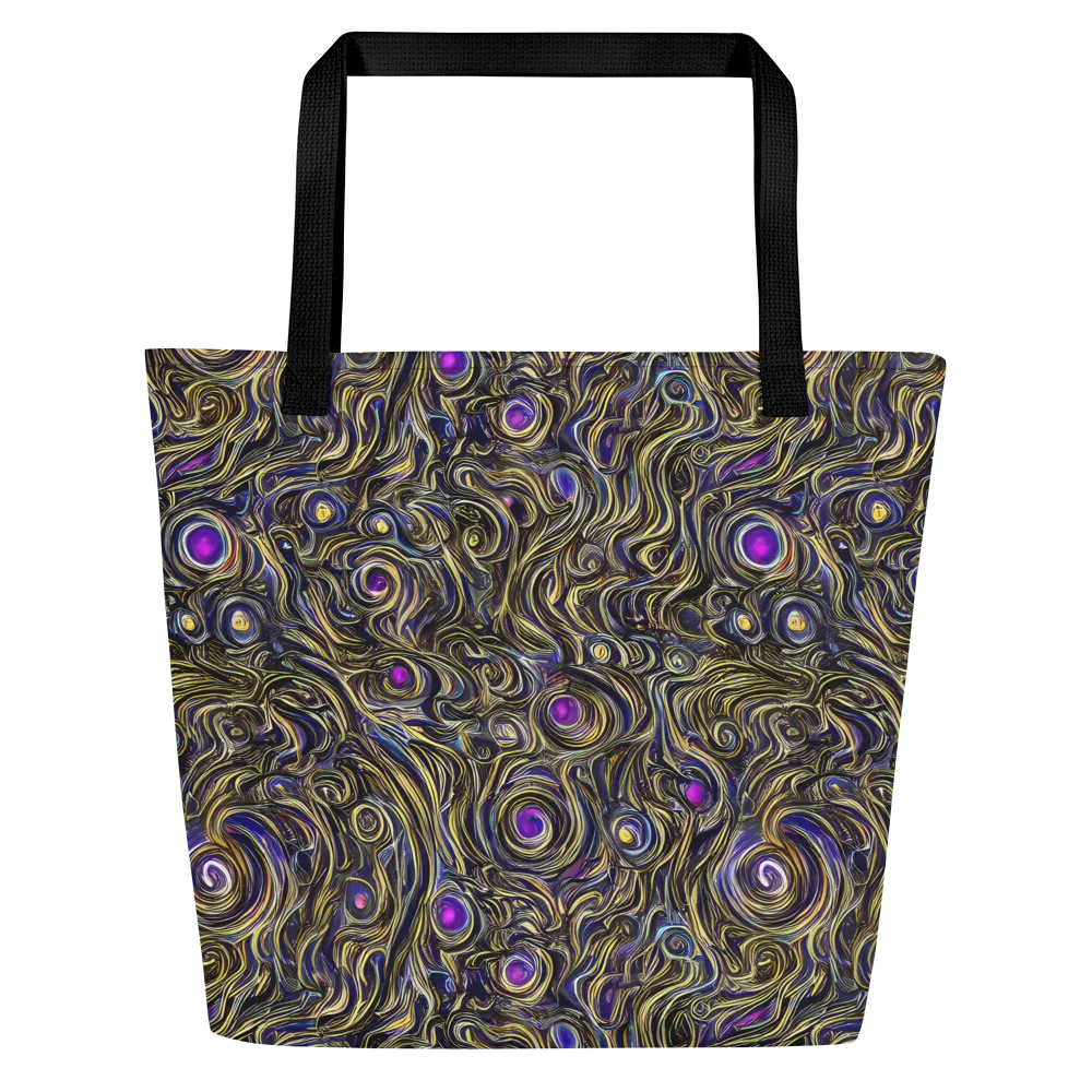 Orbiting Gold on Large Tote Bag W/ Pocket — Front