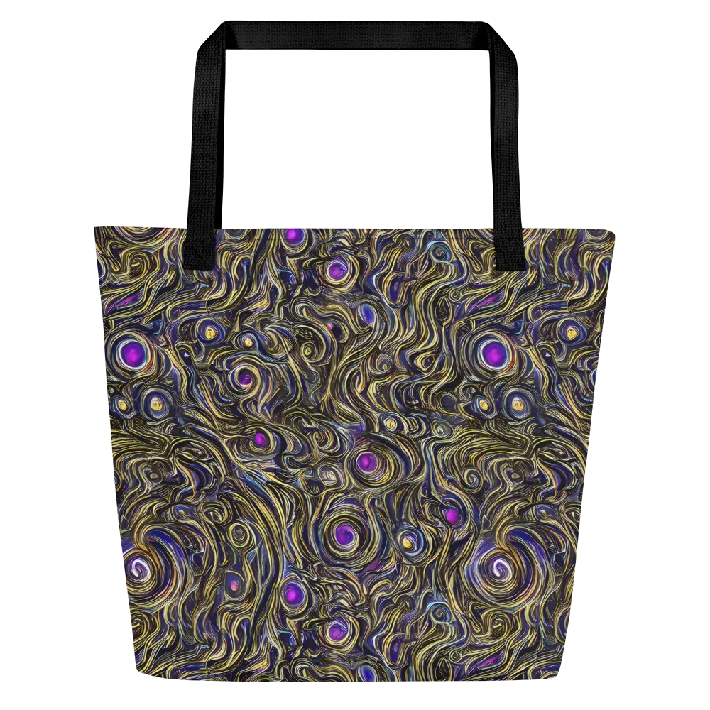 Orbiting Gold on Large Tote Bag W/ Pocket — Front