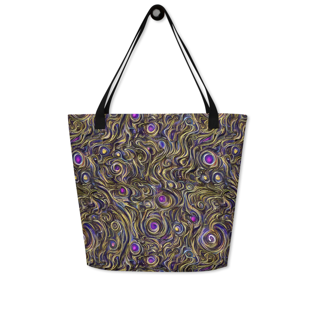 Orbiting Gold on Large Tote Bag W/ Pocket — Front
