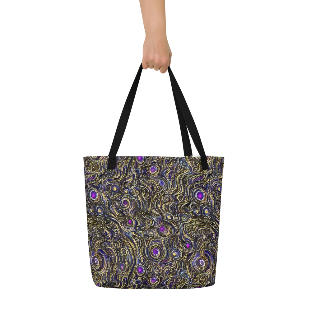 Orbiting Gold on Large Tote Bag W/ Pocket — Front