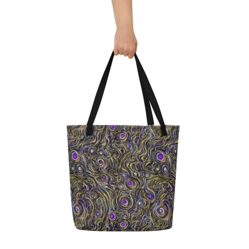 Orbiting Gold on a Large Tote Bag W/ Pocket