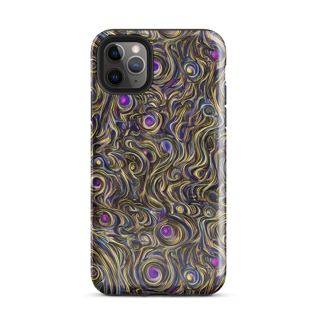 Orbiting Gold on Tough Case for iPhone® — Front