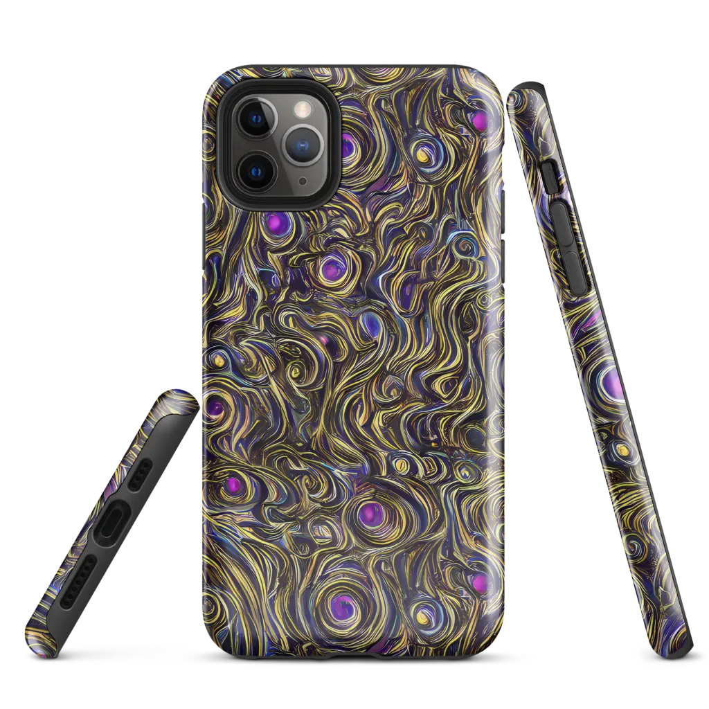 Orbiting Gold on Tough Case for iPhone® — Front
