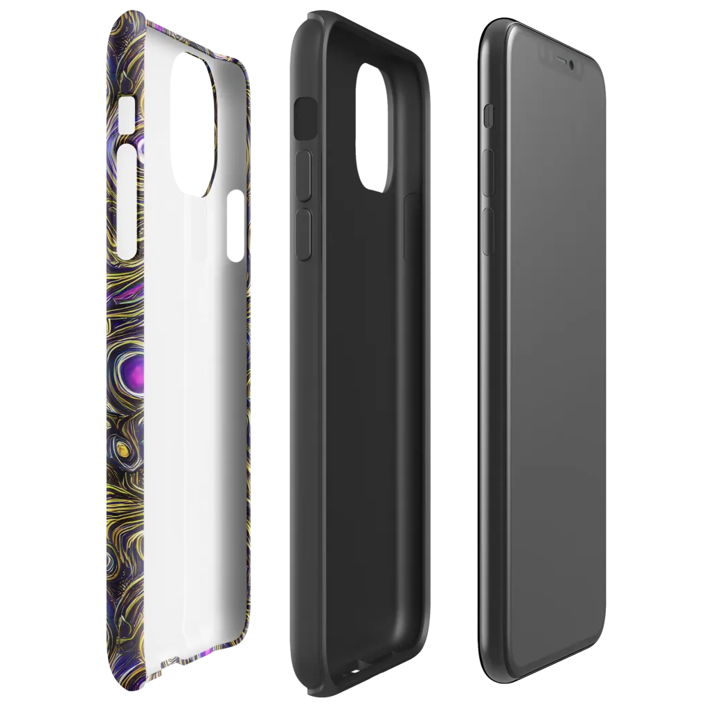 Orbiting Gold on Tough Case for iPhone® — Right
