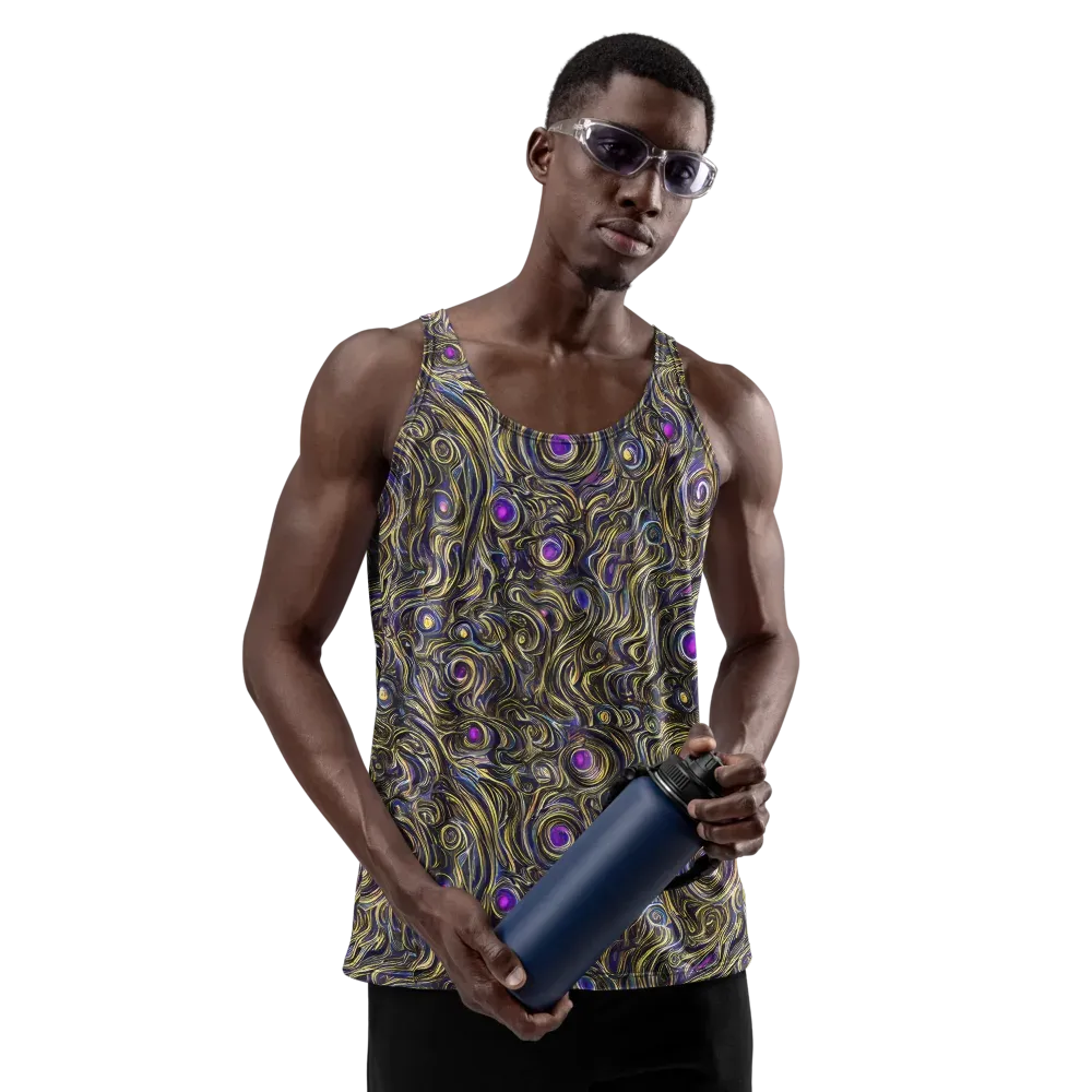 Orbiting Gold on Men's Tank Top — Front