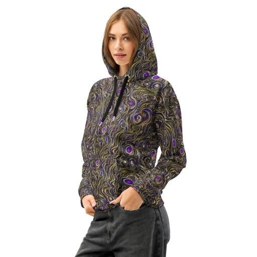 Orbiting Gold on a Cotton Hoodie