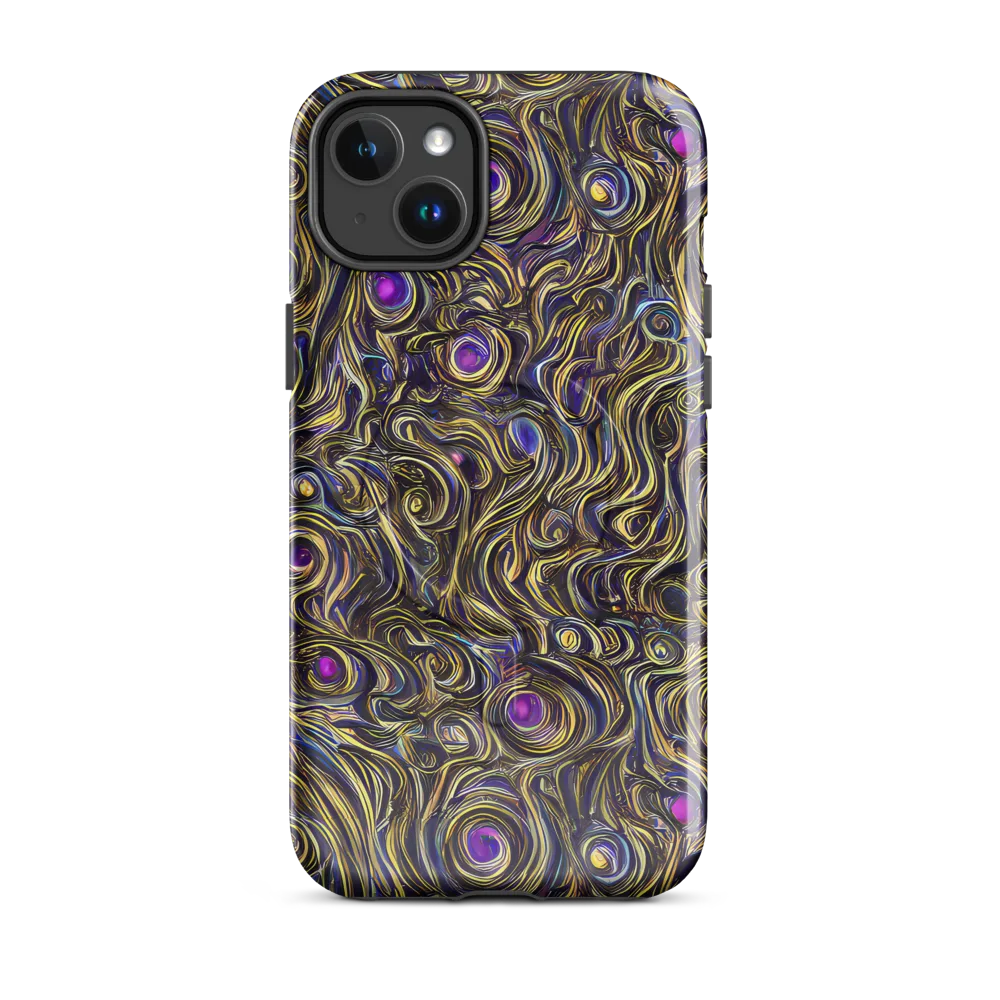 Orbiting Gold on MagSafe Tough Case for iPhone® — Front