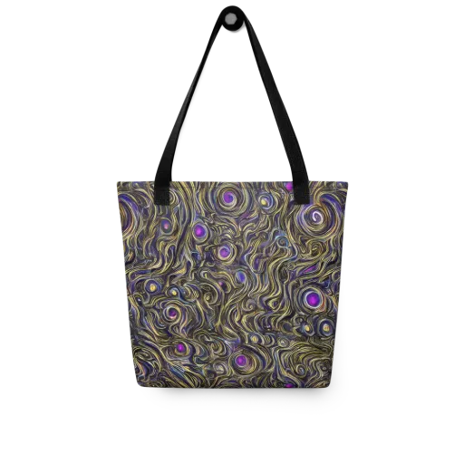 Orbiting Gold on a Tote Bag